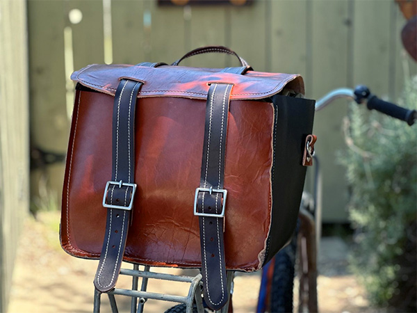 Topanga Creek leather bag for Surly rear rack