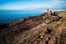 Ryan Krueger riding the Advocate Watchman in Copper Harbor