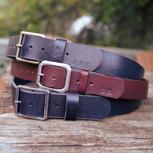 Rogue Journeymen dog collars with stamped custom initials and names