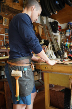 Half-size apron is great for anyone who works with tools