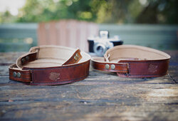 Camera strap in dark brown