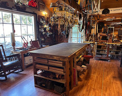 Our leather workshop and crafting studio