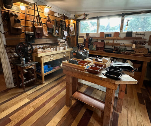 Our leather goods showroom
