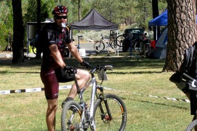 Luke getting ready on his BMC for the 24 Hours of Adrenalin Race in Hurkey Creek